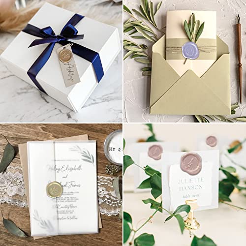 SHANGRLA 108 PCS Premade Floral Wax Seal Stickers for Wedding Invitations - style: Pastel