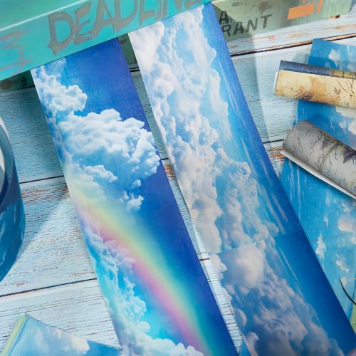 Washi Tape Stickers for Scrapbook Supplies,Sky Stickers for Journaling - color: Sukoon