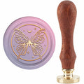CRASPIRE Butterfly Wax Seal Stamp 30mm Sealing Stamp Moon Phase Envelope Greeting Cards Decoration Scrapbooking Clear Engraving Seal for Card Invitations Gift Wrap Scrapbooking Decoration