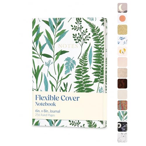 WORLD TRAVELER Eccolo A5 Lined Journal 256 Ivory Pages Lay Flat 6x8 - color: Greenery