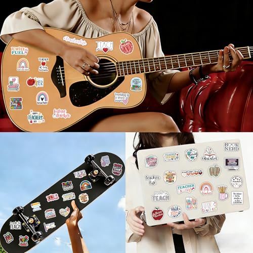 Teacher Stickers 110PCS, Vinyl Waterproof,Teacher Appreciation - color: Teacher Stickers
