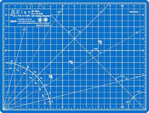 Elan Cutting Mat A4 Blue, Self Healing Cutting Mat 9x12 Inch, 5-Ply Craft Board Blue, Hobby Board for Crafts 9x12 Inch - style: 12 x 9"