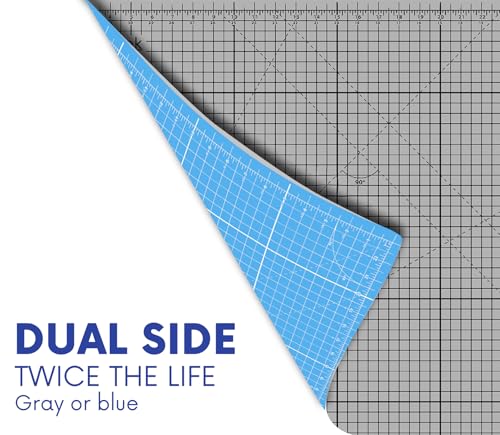 Proartek PK00079 Professional Cutting Mat, HM4080, 40 x 80 Inches; Self-Healing, Double-Sided Blue/Gray Mat for Quilting, Sewing, Hobbies & Crafting - size: 80"L x 40"W