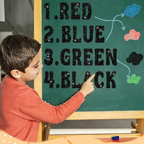 Bulletin Board Letters 129 PCS Glitter Letter Stickers Large 4 Inch, Black - color: Black, size: 4 Inch