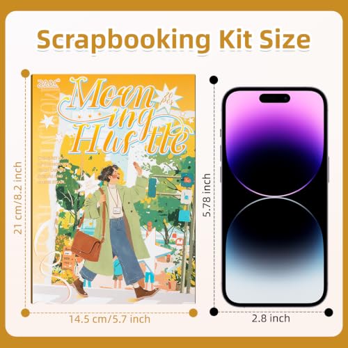 Morning Hustle Series Sticker Scrapbooking Supplies for Junk Journal, 20 Sheets PET Stickers - Vintage Journaling Stickers - color: Morning Hustle