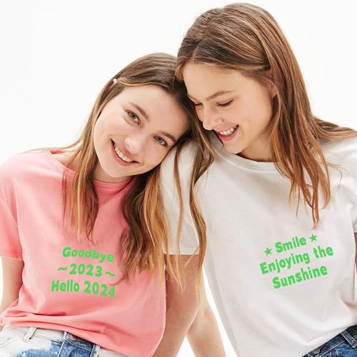 1200Pcs Iron On Letters 12 Sheets Vinyl Iron On Letters for Clothing(Green) - color: Green