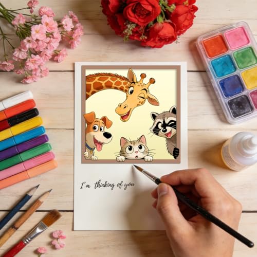 Wacky Animals Pattern Clear Stamp, 4.3x6.3 inch - color: Wacky Animals