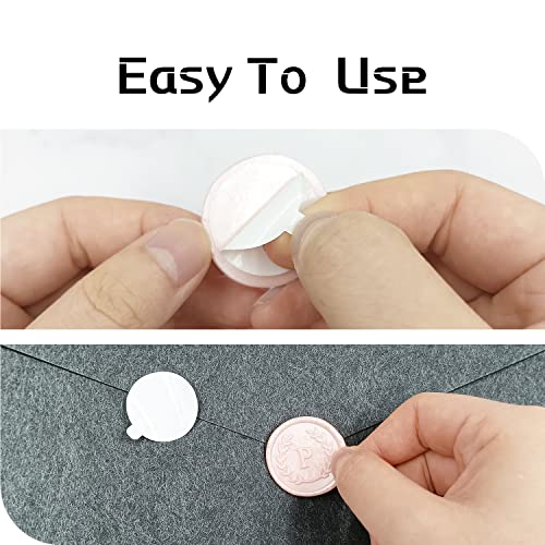 50Pcs Pink Letter L Adhesive Wax Seal Stickers, Hand-Made, No Need Seal Stamp, Tear and Use Wax Stickers for Wedding Invitations, Envelopes, Christmas Gift - color: Pink, size: L