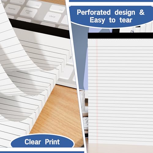 Nichela Legal Pads 4 Pack of Note Pads 6 x 9 Inch Notepad 21lb Thick Paper Legal Pad 30 Sheets Note Pad College Ruled Small Legal Pads 29 Lines Writing Pads for Writing, Sketching, and Note-Taking - style: White-4 Pack