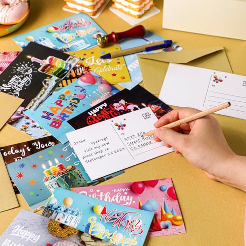 Kosiz 120 Pcs Birthday Cards Bulk 4 x 6 Inch - style: Birthday