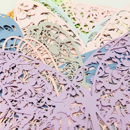 36pcs Butterfly Lace Paper Art Cutout Decorative Lace Decoupage