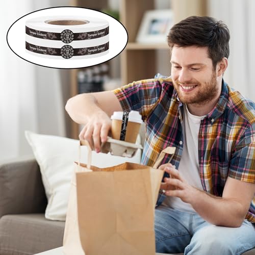 800 PCS Safe Secure Tamper Evident Seals Stickers for Drink Lids