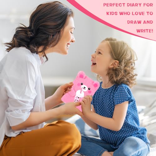 Bear Diary with Lock, Gift Set for Girls Ages 6-8, Pen & Stickers - style: Bear