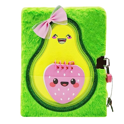 SuperStyle Avocado Secret Diary with Lock, Journal for Girls Ages 6-8 - color: Multicolor-1