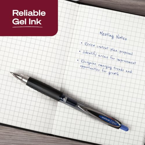 uniball™ 207 Gel Pens, Assorted Ink, 0.7mm Medium Point, 3 Count | Retractable, Smooth Writing, Fraud-Resistant, uni Super Ink™ - color: Assorted, size: 1 Count (Pack of 3), style: 207 Medium