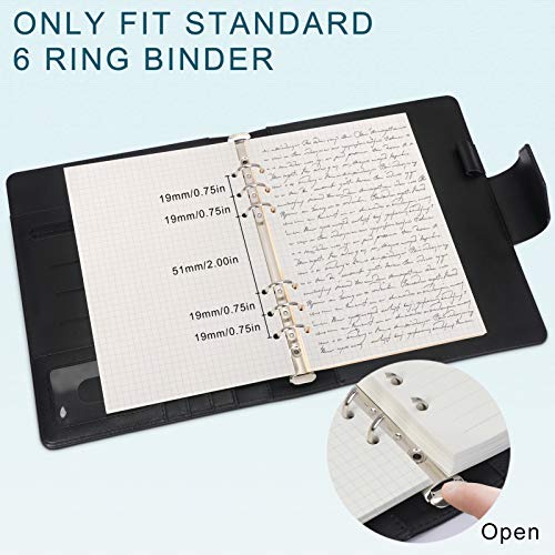 A6 Refill Paper, [3 Pack] Toplive 100GSM Thick Refillable Paper 6 Hole Filler Inserts Loose Leaf Paper 135 Sheets (270 Pages) for 6 Ring Binder Journal Notebook-Squared Paper - style: Grid 3 Pack