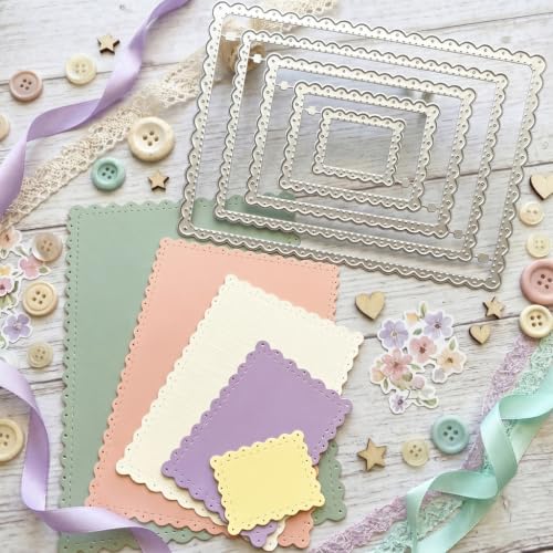 Rectangle Layers Frame Dies Cuts for Card Making - color: Silver-505frame