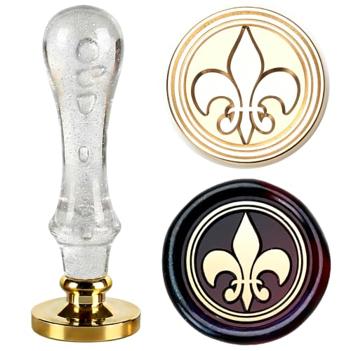 LANKIN Iris Wax Seal Stamp, 25mm Brass Head with White Bubble Handle - color: Iris