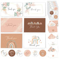 Decorably 24 Pack 6x4in Boho Thank You Cards with Envelopes and Stickers, 6 Beautiful Designs Friends, Family & Loved Ones, Blank Inside - All Occasions, Holidays, Wedding, Birthday, Anniversary - style: Boho