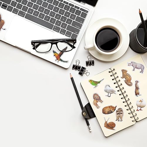 100 PCS Jungle Animal Stickers Safari Zoo Animal Wild One Stickers for Laptop Water Bottle Computer Refrigerator Luggage Phone Case Bicycle Teens (Jungle Animal) - style: Jungle Animal