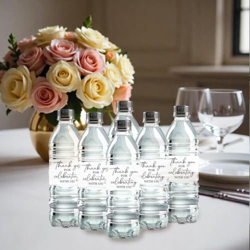 200 Pcs Wedding Water Bottle Labels for Wedding Bridal Shower Baby Shower - color: 200 Pcs Wedding
