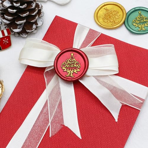 SWANGSA Merry Christmas Tree Wax Seal Stamp Kit with Sealing Wax Beads - style: Merry Christmas Tree