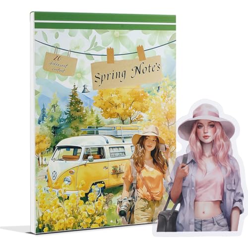 Snycler Sticker Book for Journal 20 Sheets Vintage PET Washi Stickers-3 - color: Spring Note‘s