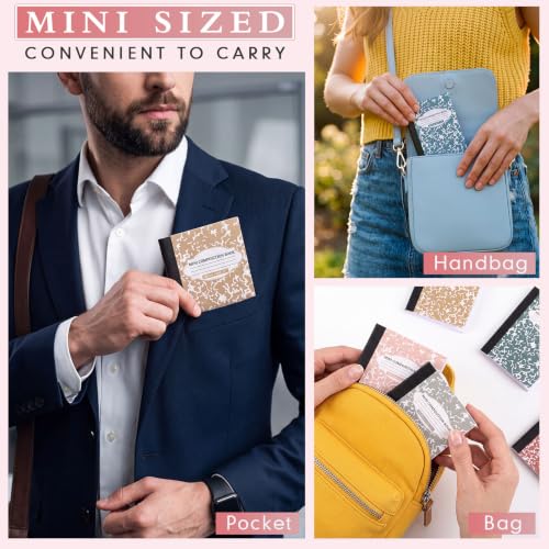 Colarr 48 Pack Mini Composition Notebook, Assorted Marble Covers 4.5 x 3.25 Inch Narrow Ruled Mini Pocket Marble Journal Notebooks for School Office, 120 Pages (60 Sheets), 12 Colors(Morandi 2) - color: Morandi 2