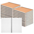 MySHUCE 24 Pack Spiral Notebooks A5 Lined College Ruled Journals Bulk Thick Paper for Work, Study, Notes Taking, Gifts 120 Pages/60 Sheets Spiral Notebook with Kraft Paper Cover for School Office