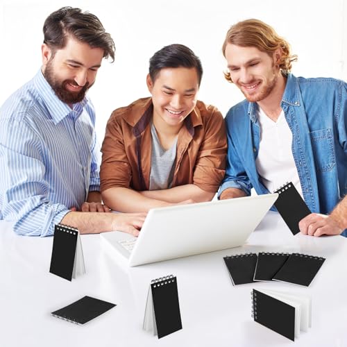 Hooqict 24 Pack Small Pocket Notebook Black Mini Notebooks Party Favors Bulk Spiral Notepads with Lined Pages, Memo Pads Pocket Size for Work, Office, Travel, Classroom, 3.9 x 2.4 Inches - style: Black