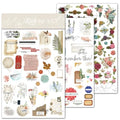 CATaireen Rub on Transfers for Crafts Vintage Scrapbooking Stickers Small Decals Adults Journaling DIY Supplies Use for Fabric Paper Wood Stone Canvas Acrylic Cloth (Art Collage) - style: Art Collage
