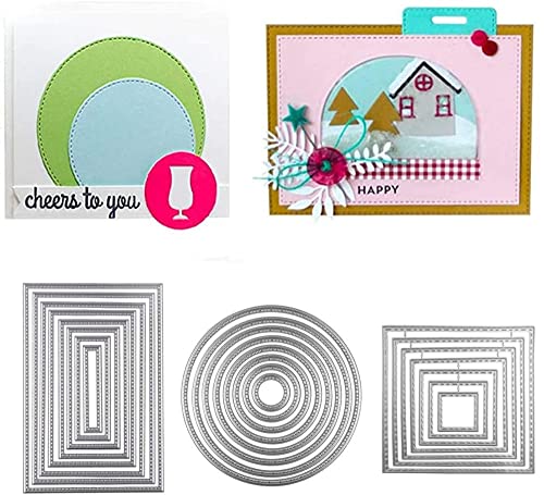 3 Pack Cutting Dies Stencil Metal Template Molds for Card Making