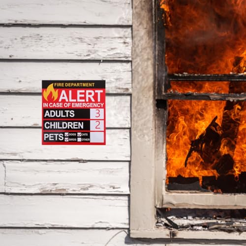 Emergency Alert Stickers Self-Adhesive Window & Door Decals