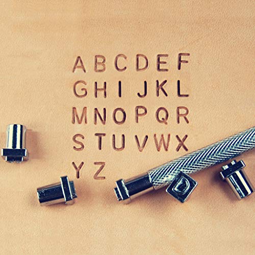 OwnMy 36PCS Leather Stamping Kit, Capital Letters and Numbers Stamps Set - size: 6mm - 36pcs