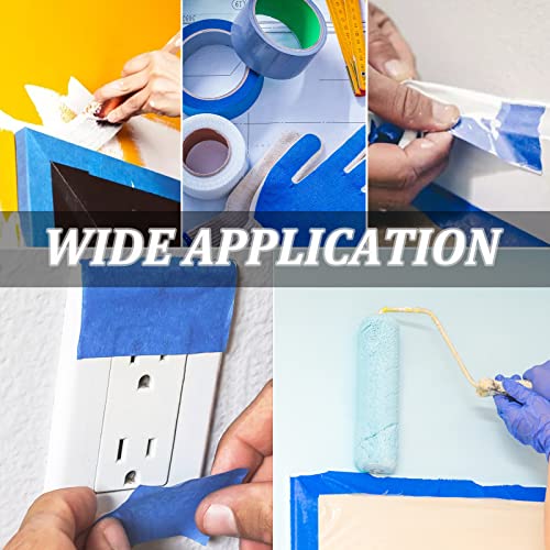 Blue Painters Tape, 20 Rolls Premium Masking Master Tape Painter Tape, Craft Adhesive Paint tape for Walls Painting, DIY Crafts Arts, Scrapbooking, Decoration, 1202yds=20*0.94in*60.1yds, Easy Removal - size: 20 Rolls, 0.94" x 60.1 Yds