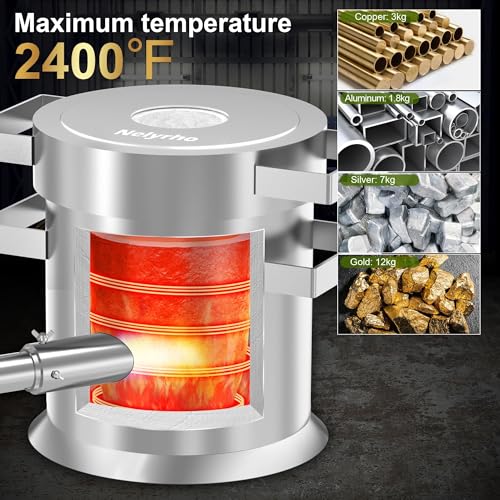 Nelyrho 3KG Propane Melting Furnace Kit, Beginner Smelter Set - color: S-3KG