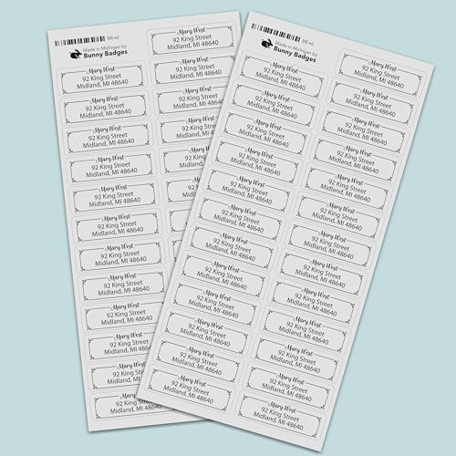 Personalized Clear Return Address Labels - Custom Matte Clear Address Stickers on Sheets (100-1000 Labels)