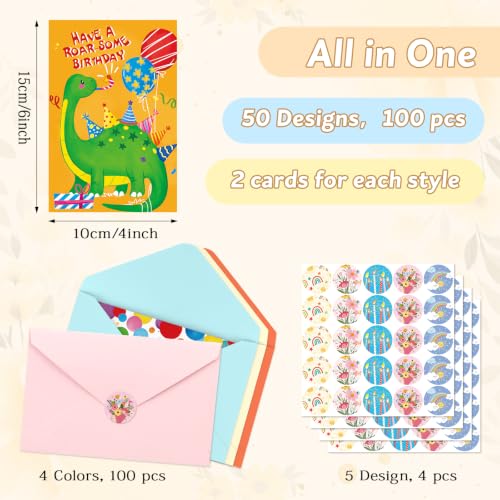 Greeting Cards Bulk with Envelope 100 Piece All-Occasion Card Set - color: Multi-occasion