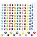 6000 Pieces Paw Print Stickers, Round Dog Puppy Paw Prints Decal Label Colorful Incentive Reward Stickers Behavior Chart Sticker for Students Teachers Supplies - style: Paw Prints