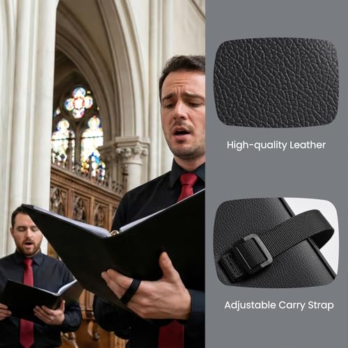 Sheet Music Folder, Choir Music Holder with Adjustable Handle Strap