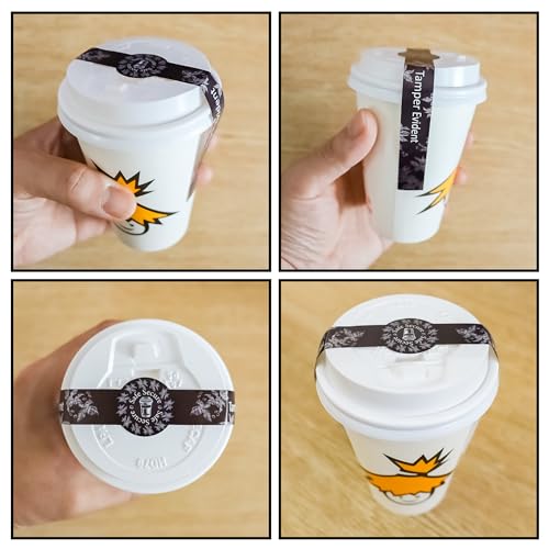 800 PCS Safe Secure Tamper Evident Seals Stickers for Drink Lids