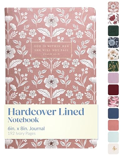 Eccolo Christian Journal Notebook Hardcover Lay Flat 192 Ivory Lined Pages - color: Beech, size: 6X8