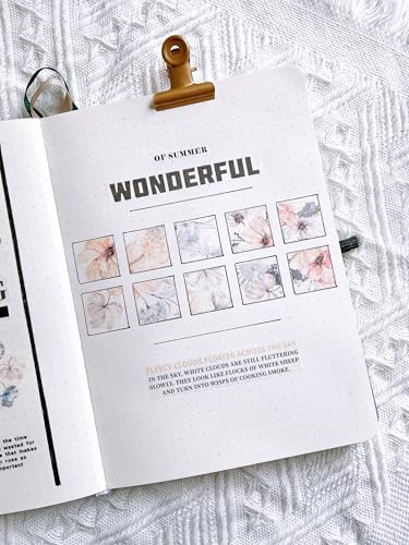 WT Frostbloom Wide PET Tape, Single Roll, Original Winter Floral Designs, Clear Transparent Adhesive Tape – Not Pre-Cut, for Junk Journals, Scrapbooks, Bujo, Planners, DIY Crafts, Art Stationery - color: Frostbloom Wide PET Tape