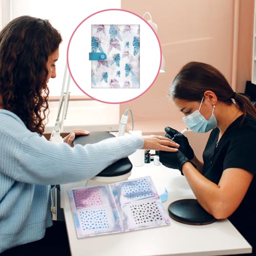 160 Slots Nail Sticker Book Nail Art Sticker Storage Book Nails Stickers Album Nails Art Stickers Organizers for Storage Displaying(Butterfly)