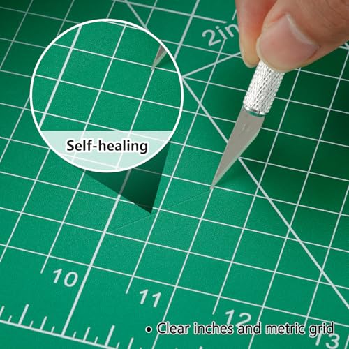 WORKLION 24" x 36" Large Self Healing PVC Cutting Mat, Double Sided, Gridded Rotary Cutting Board for Craft, Fabric, Quilting, Sewing, Scrapbooking - Art Project… - color: Green/Blue, size: 36"L x 24"W
