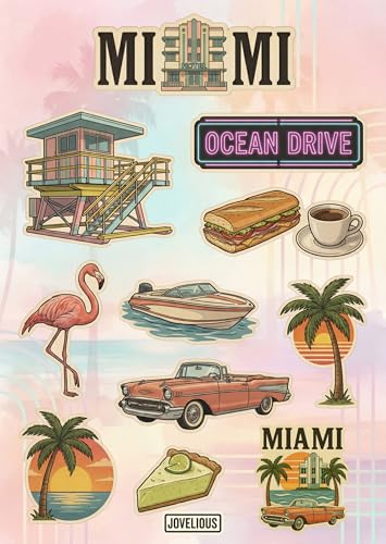 Miami Sticker Sheet, Miami Stickers for Laptop & Journal - style: Miami