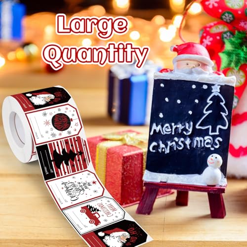 Outus 800 Pcs Christmas Gift Tags to from Labels 8 Styles, Classic Style - style: Classic Style