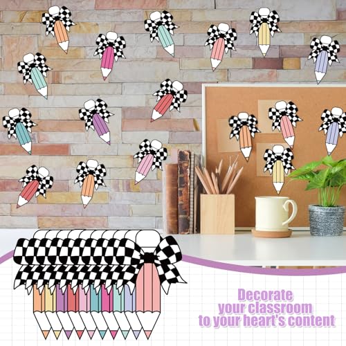 Chuangdi 60 Pcs Backpack Cutouts Pencil for Classroom - style: Pencil