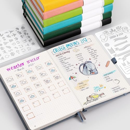 AHGXG Dotted Journal, 320 Pages, A5 (5.75'' × 8.38'') - color: GrayBlue, size: A5