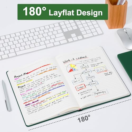 Comix B5 Lined Journal Notebook, 208 Pages, 6.9 x 9.8 Inches, Dark Green (Pack of 3) - color: Dark Green, size: B5-Lined (Pack of 3)